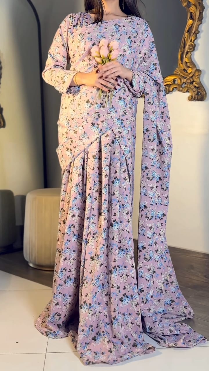 Elegant 2 in 1 Frock Saree