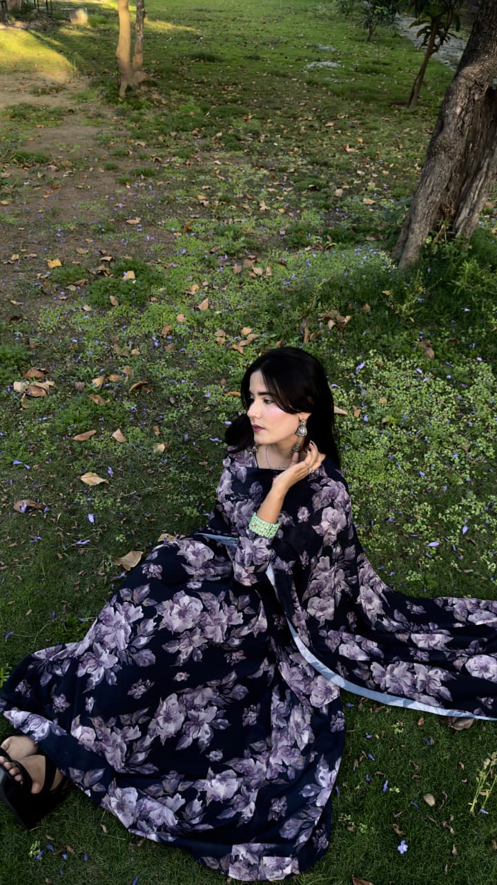 Elegant 2 in 1 Frock Saree