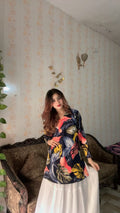 Midnight Bloom Skirt Set
