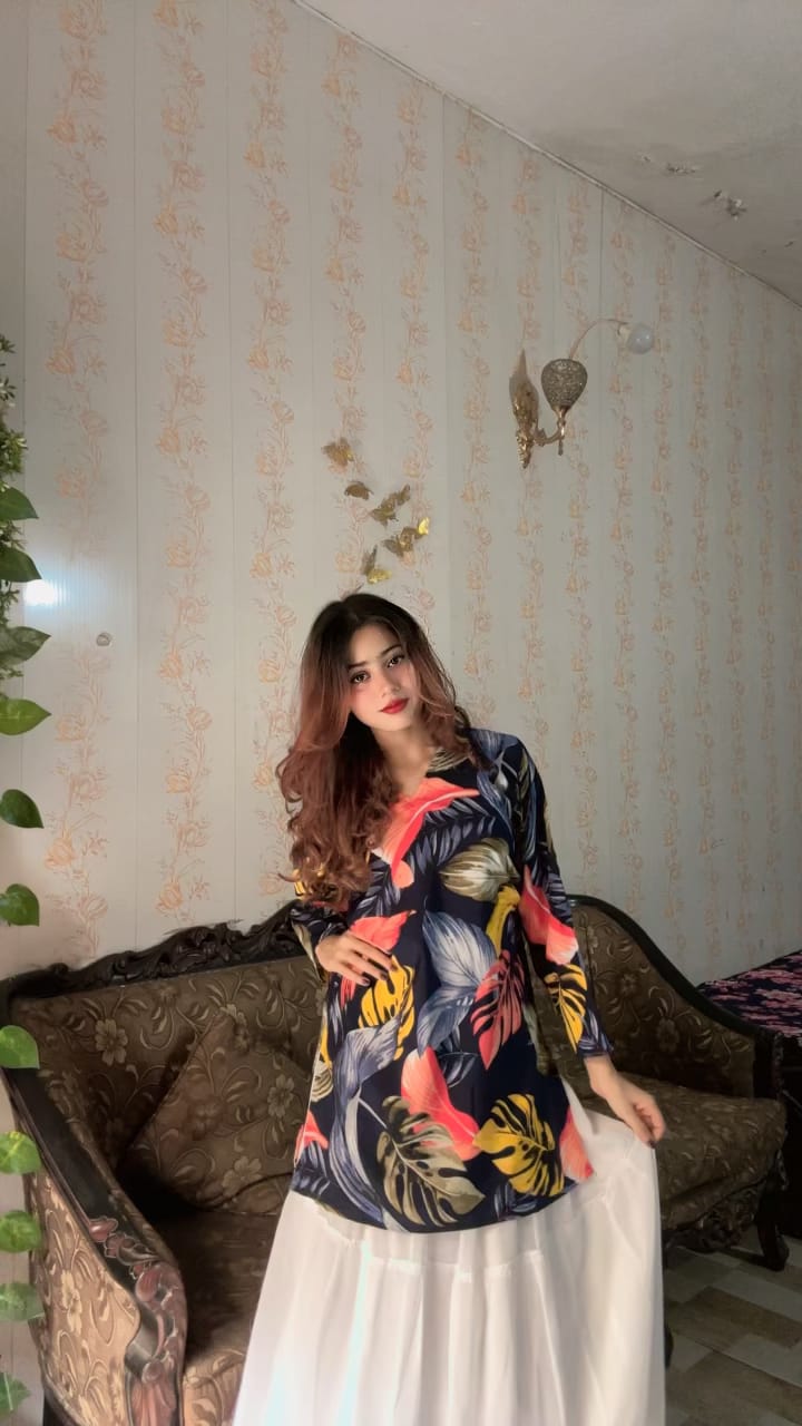 Midnight Bloom Skirt Set