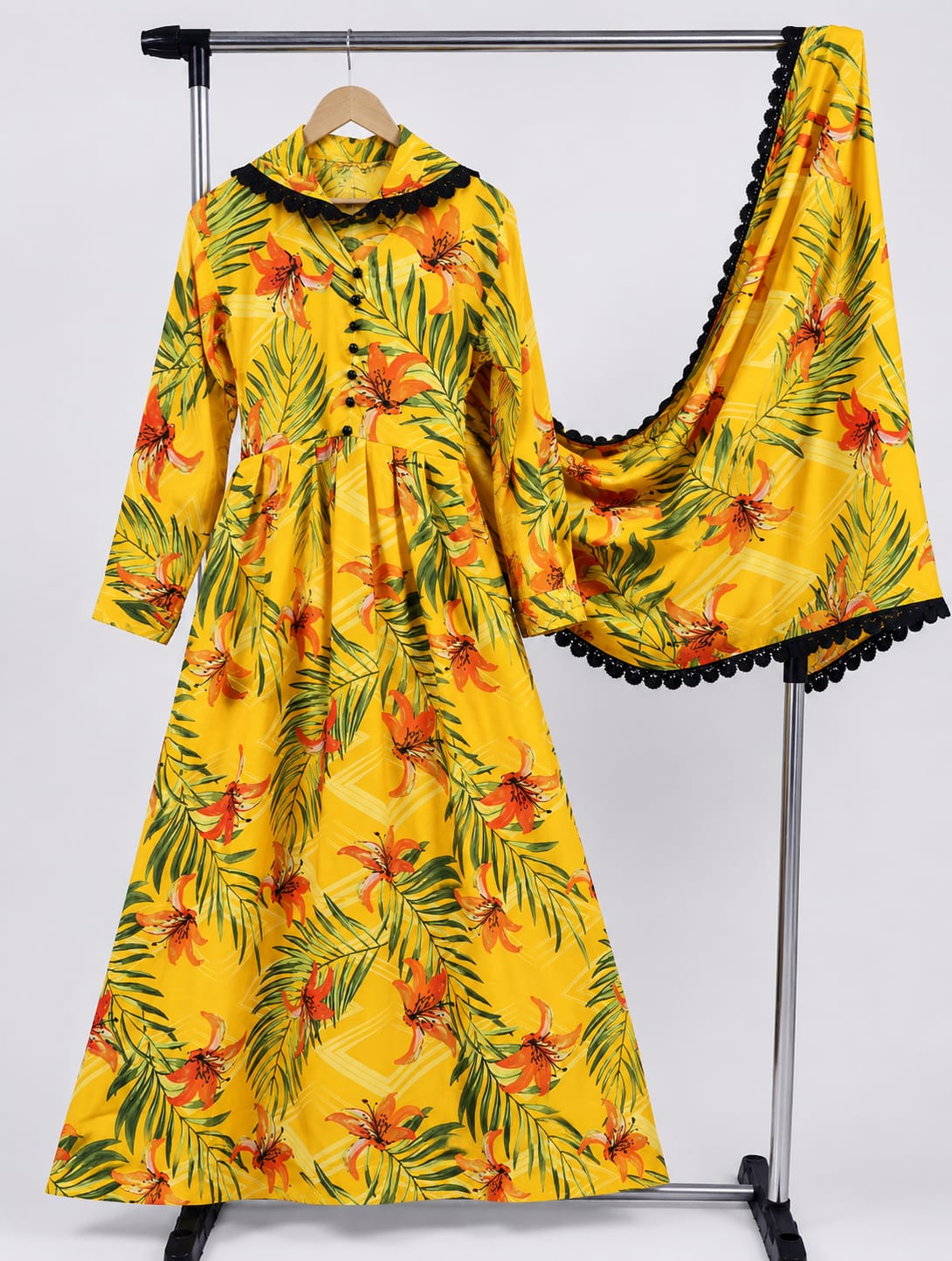 Chiffon Maxi with Same Dupatta
