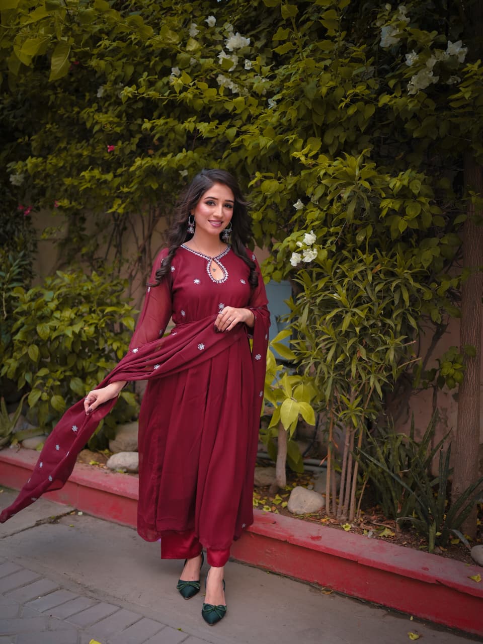 Noor-e-Shab Embroidered 3 Piece Frock
