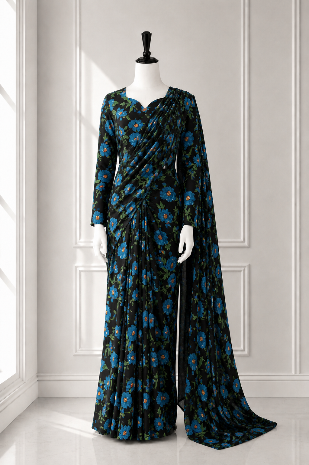 Elegant 2 in 1 Frock Saree