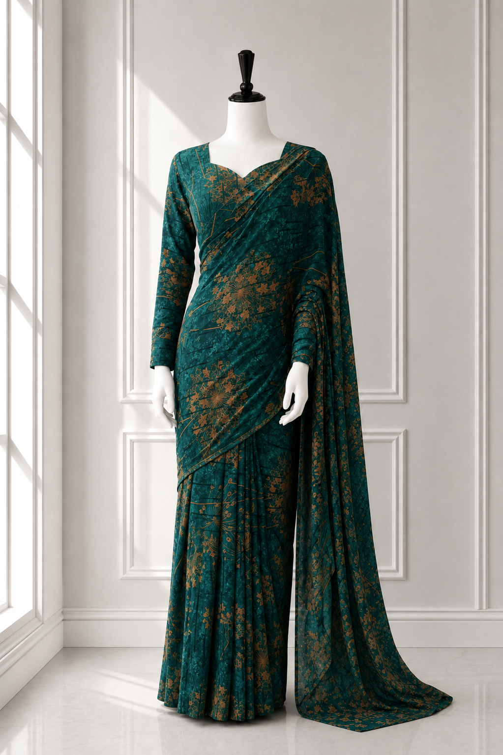 Elegant 2 in 1 Frock Saree
