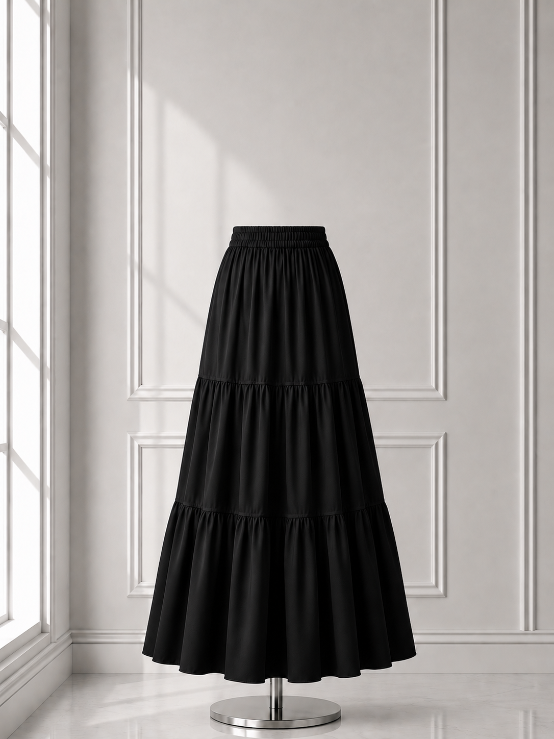 Midnight Bloom Skirt Black