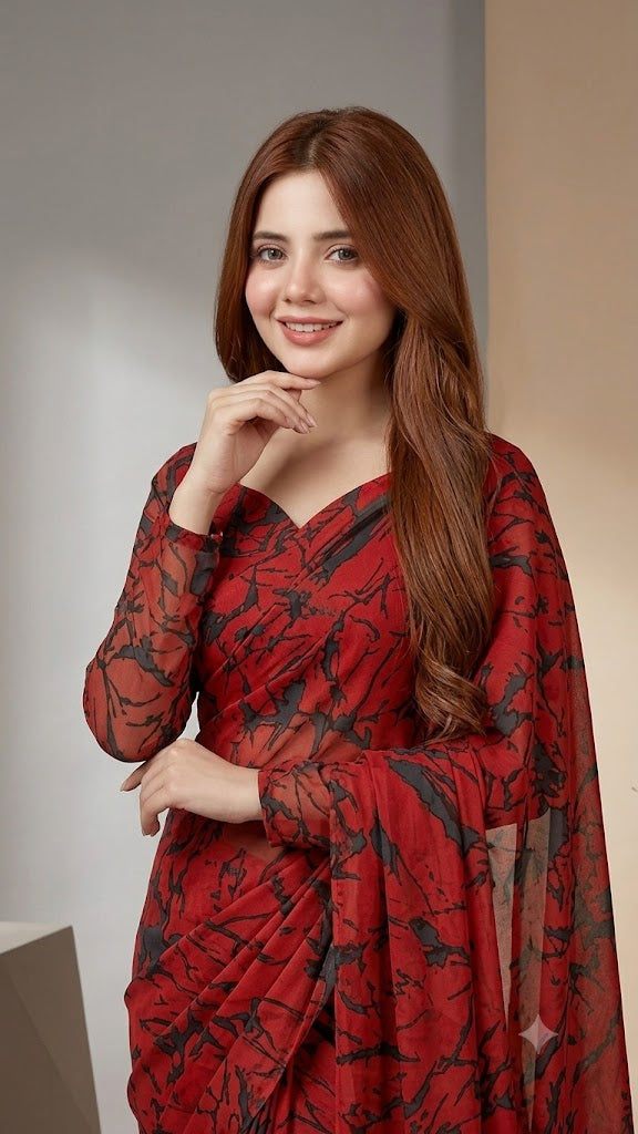 Elegant 2 in 1 Frock Saree