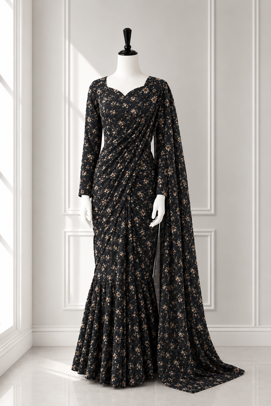 Elegant 2 in 1 Frock Saree