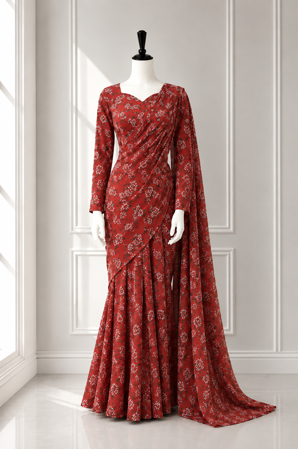 Elegant 2 in 1 Frock Saree