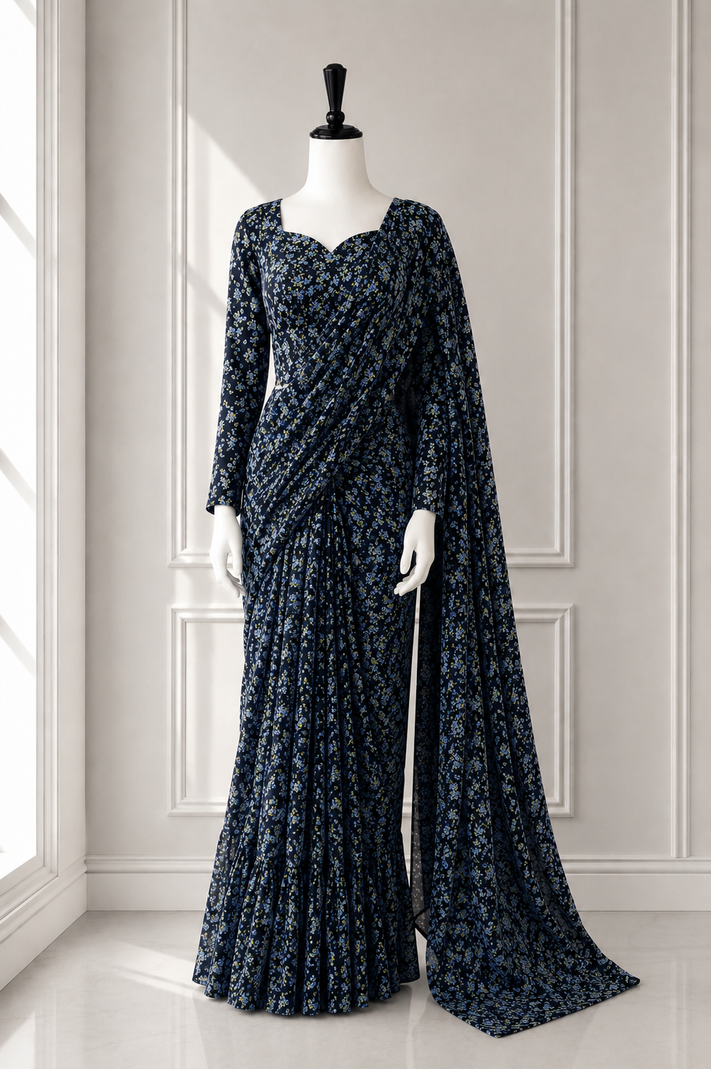 Elegant 2 in 1 Frock Saree
