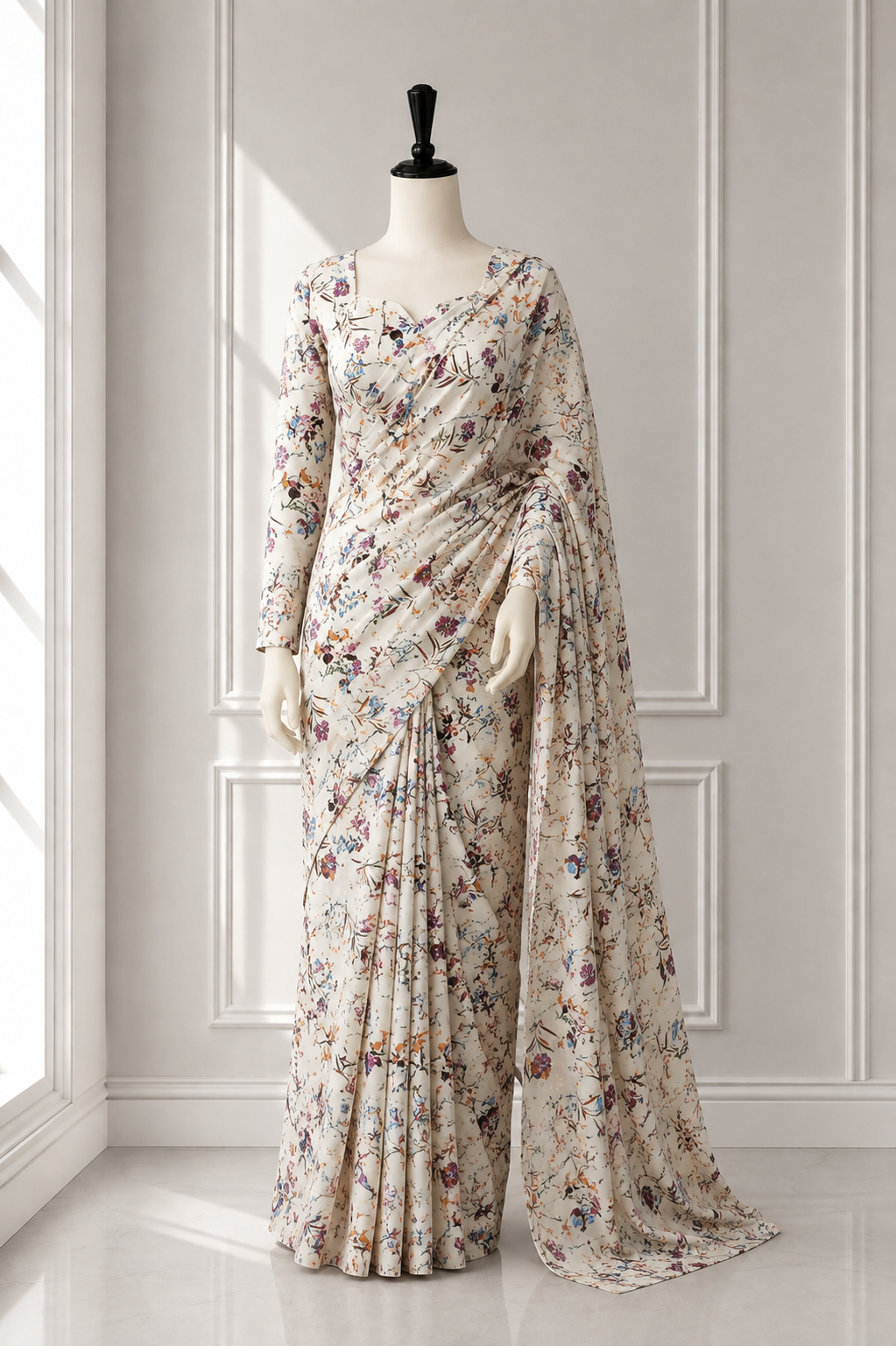 Elegant 2 in 1 Frock Saree