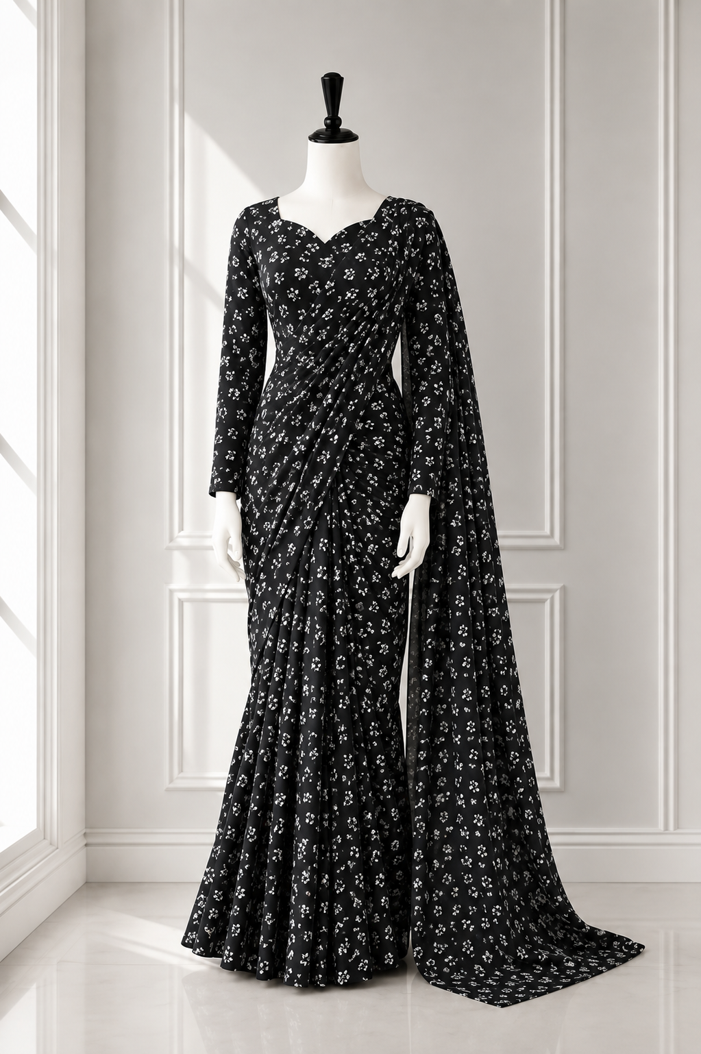 Elegant 2 in 1 Frock Saree