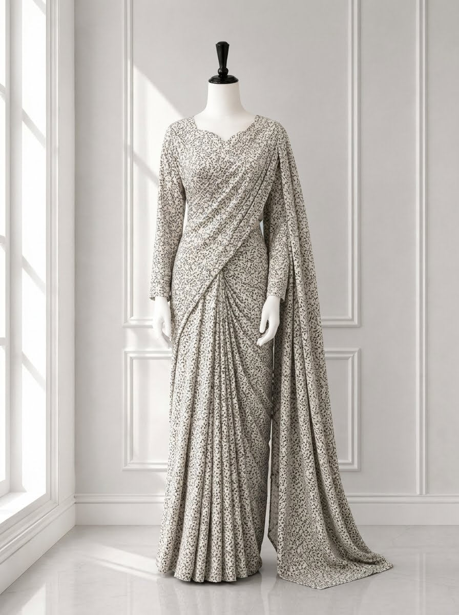 Elegant 2 in 1 Frock Saree
