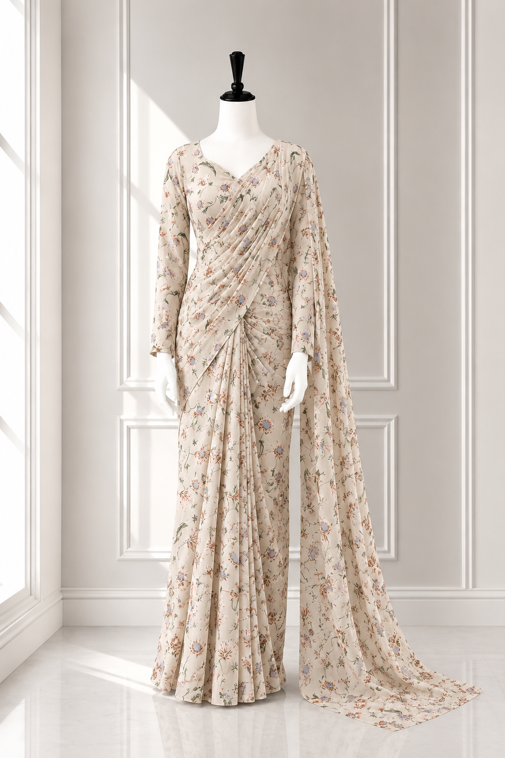 Elegant 2 in 1 Frock Saree