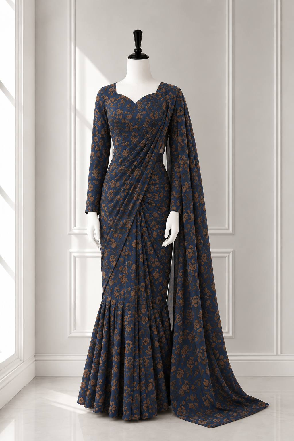 Elegant 2 in 1 Frock Saree