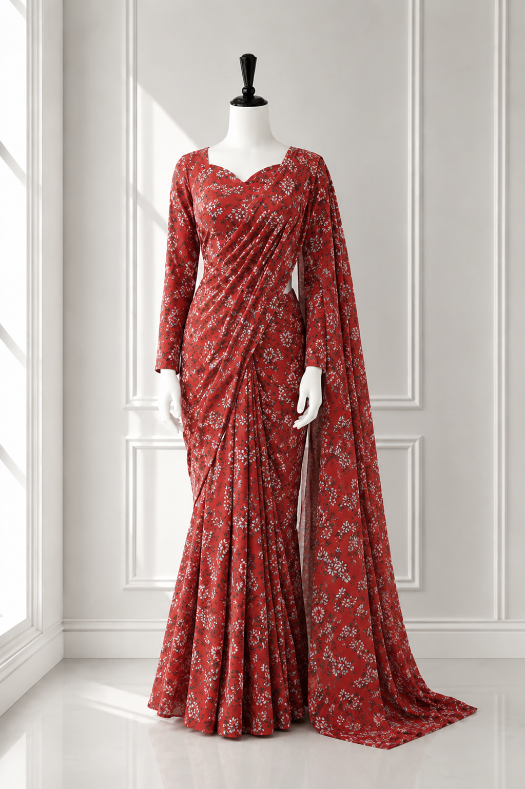 Elegant 2 in 1 Frock Saree