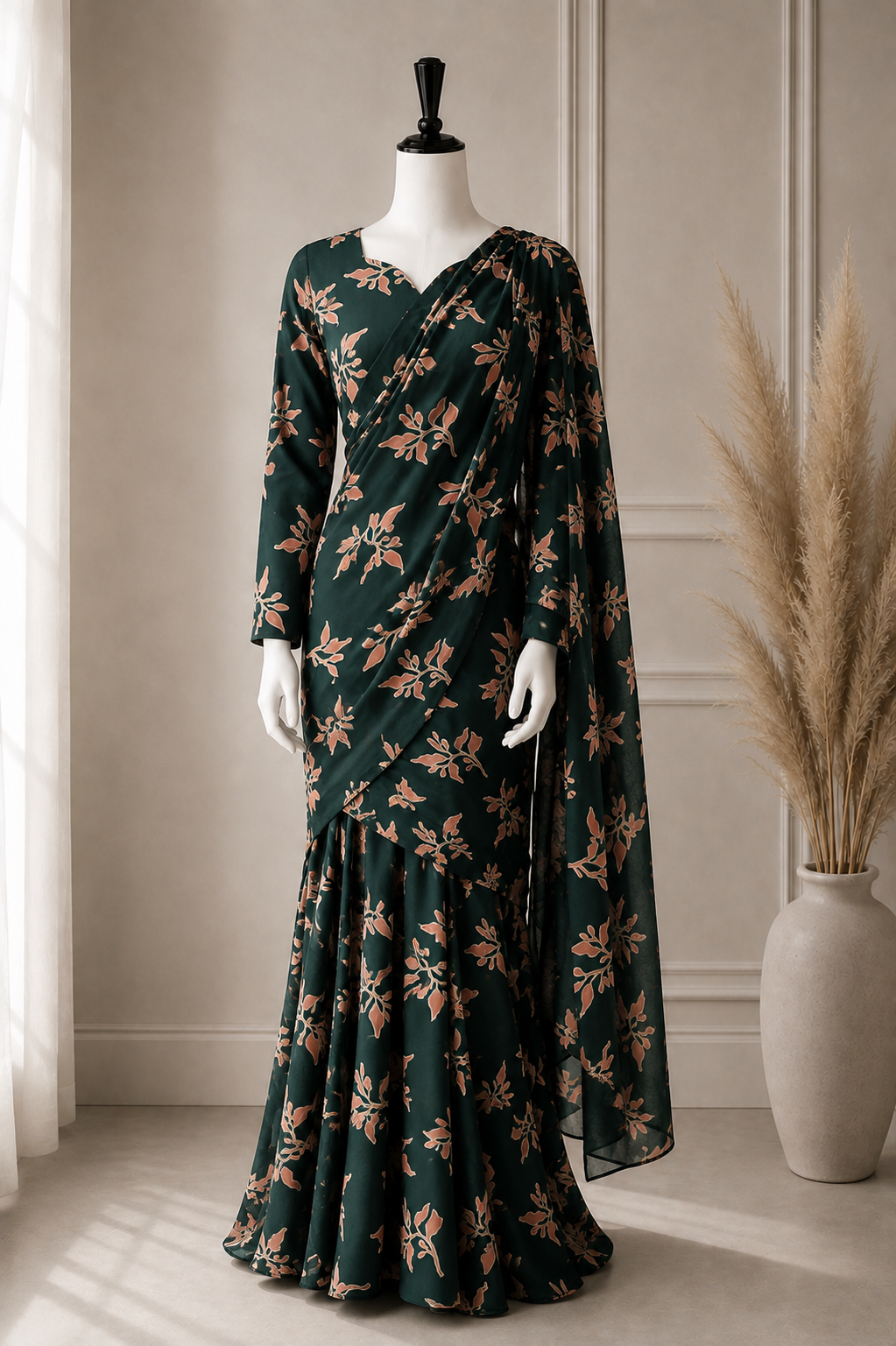 Elegant 2 in 1 Frock Saree